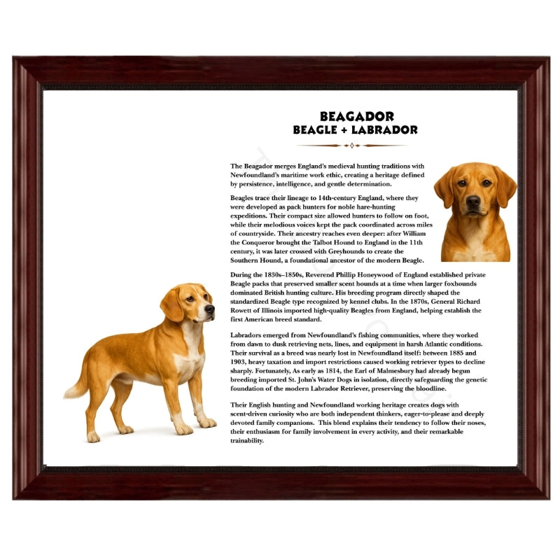 Beagador (Beagle + Labrador)-Heritage History Dog Breed Portrait