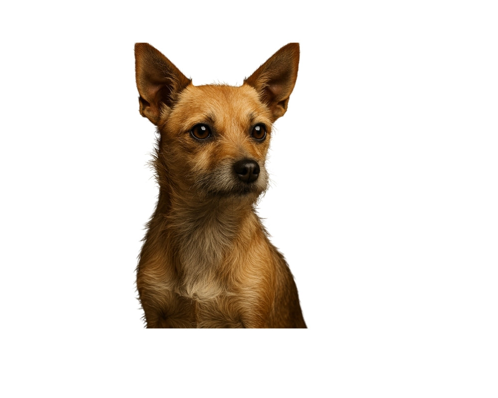  Chi-Terrier (Chihuahua+Terrier)-Heritage History Dog Breed Portrait-BUST